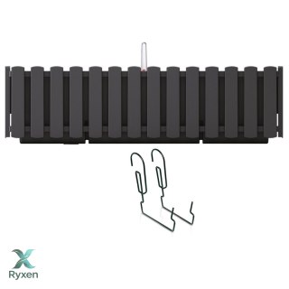 Skrzynka balkonowa z hakami Boardee Fencycase DDEF600W antracyt Prosperplast