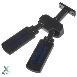 Solarna lampa uliczna LED z czujnikiem ruchu i pilotem Maclean IP54, 5W, 2x450lm, 6500K, Li-ion 2400 mAh, 3 tryby pracy MCE447 Maclean