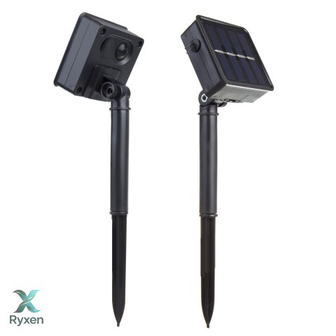 Solarne lampki LED Maclean, 2,4m długościi, 144 diody LED, 8 sopli RGB, tryb opadających sopli, bateria Li 800mAh, MCE412 Maclean