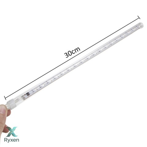 Solarne lampki LED Maclean, 2,4m długościi, 144 diody LED, 8 sopli RGB, tryb opadających sopli, bateria Li 800mAh, MCE412 Maclean