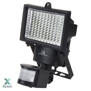 Solarny naświetlacz LED z czujnikiem ruchu Maclean Energy IP44, 6W, 360lm, 6000K zimna biała, akumulator Li-ion 2400 mAh, 5,5V D Maclean
