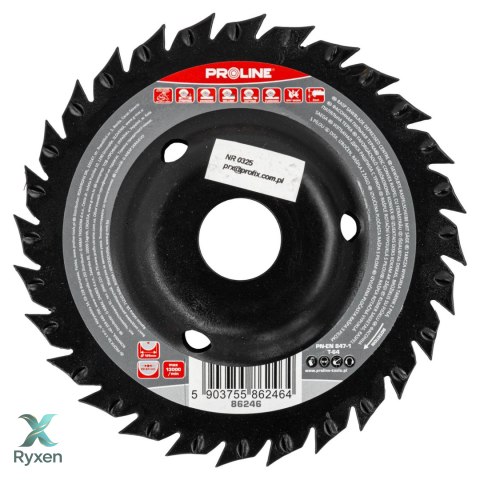 Tarcza wypukła tarnik grube zęby z piłą 125mm proline Proline