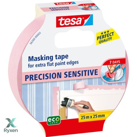 Taśma malar.precyz.do wnętrz 7dni 25m:25mm,róż[zam.h5626003] Tesa