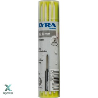 Wkłady wym.2.8mm:białe*4,ziel*4.,nieb*4.marker.lyra-drybasic LYRA