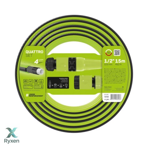Zestaw ogrodowy 15m 1/2" Cellfast Quattro CELLFAST
