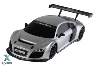 Auto R/C Zdalnie Sterowane Sportowe AUDI R8 LMS Srebrne 1:24 RASTAR