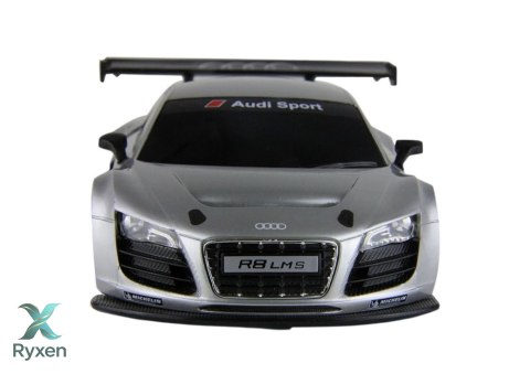 Auto R/C Zdalnie Sterowane Sportowe AUDI R8 LMS Srebrne 1:24 RASTAR