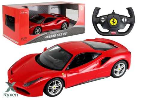 Auto Samochód Zdalnie Sterowany RC Ferrari 488 GTB Pilot Czerwone 1:14 RASTAR