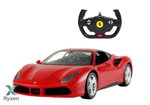 Auto Samochód Zdalnie Sterowany RC Ferrari 488 GTB Pilot Czerwone 1:14 RASTAR