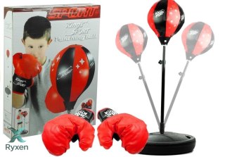 Duży Zestaw Bokserski + Rękawice Gruszka Stojak LEAN TOYS