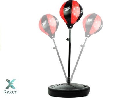 Duży Zestaw Bokserski + Rękawice Gruszka Stojak LEAN TOYS