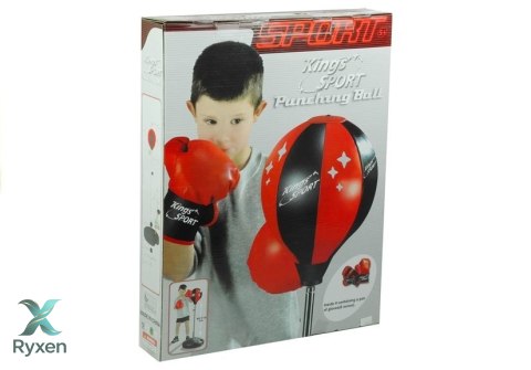 Duży Zestaw Bokserski + Rękawice Gruszka Stojak LEAN TOYS
