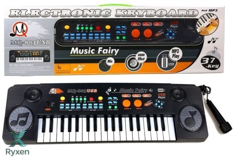 Keyboard Organy z Mikrofonem 37 Klawiszy USB LEAN TOYS
