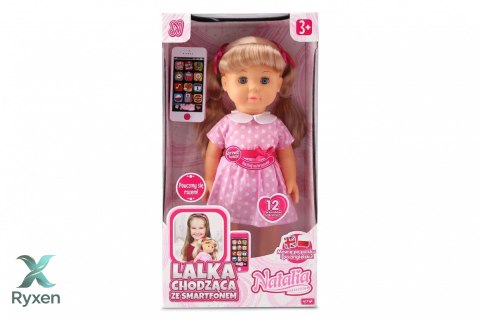 Lalka natalia chodząca ze smartfonem 41cm ARTYK