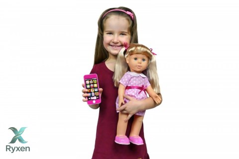 Lalka natalia chodząca ze smartfonem 41cm ARTYK