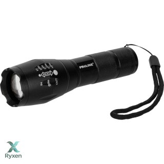 Latarka alu. 200 lm, 3xaaa, 5 tryb. świec., zoom, proline Proline