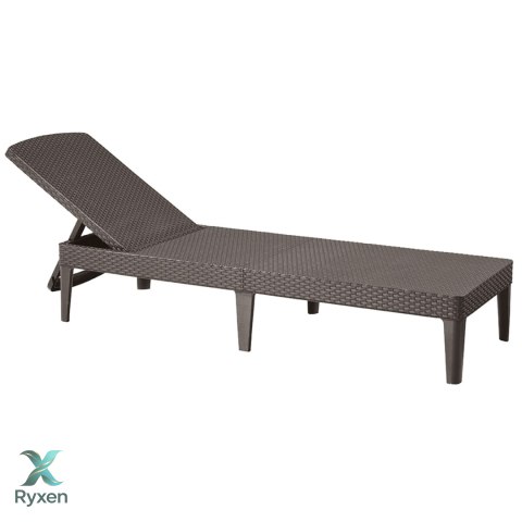 Leżak ogrodowy regulowany Jaipur Sun Lounger brązowy Curver