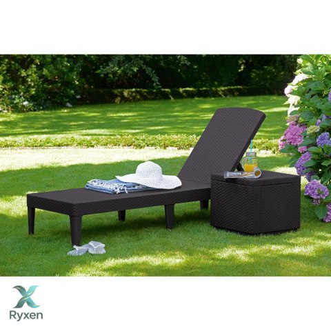 Leżak ogrodowy regulowany Jaipur Sun Lounger brązowy Curver