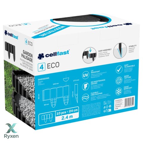 Palisada ogrodowa Cellfast ECO 2,4 m antracytowa CELLFAST