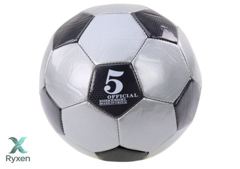 Piłka Klasyczna 24 cm Do Piłki Nożnej Rozmiar 5 Szara LEAN TOYS