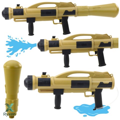 Pistolet Broń Na Wodę Bazooka Z Pompą 73 cm Beżowa 1100ml LEAN TOYS