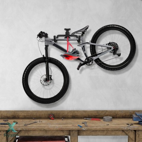 Rowerowy uchwyt / wieszak ścienny Maclean, poziomy, stal, max. obciążenie, z hakiem na kask, 30kg, MC-484 Maclean