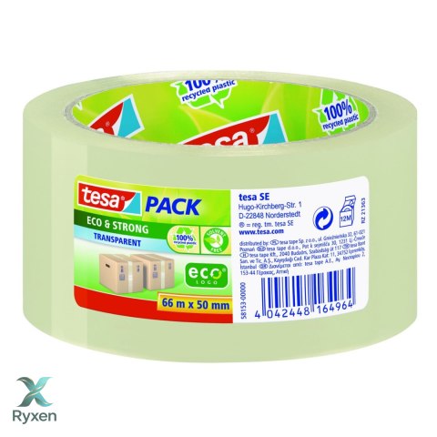 Taśma pakowa eco 66m:50mm transparent Tesa