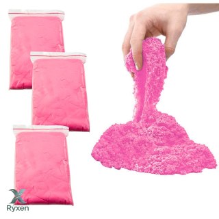 Zestaw Magiczny Piasek Różowy 3kg Foremki Narzędzia Dmuchana Plansza LEAN TOYS