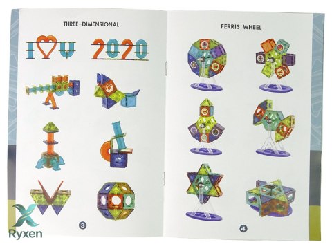 Zjeżdżalnia Dla Kulek Podświetlany Tor Klocki Magnetyczne 75 Elementów LEAN TOYS