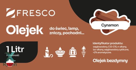 Paliwo olej do lamp, pochodni i świec 1,0L CYNAMON AiG