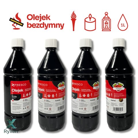 Paliwo olej do lamp, pochodni i świec 1,0L TRUSKAWKA AiG