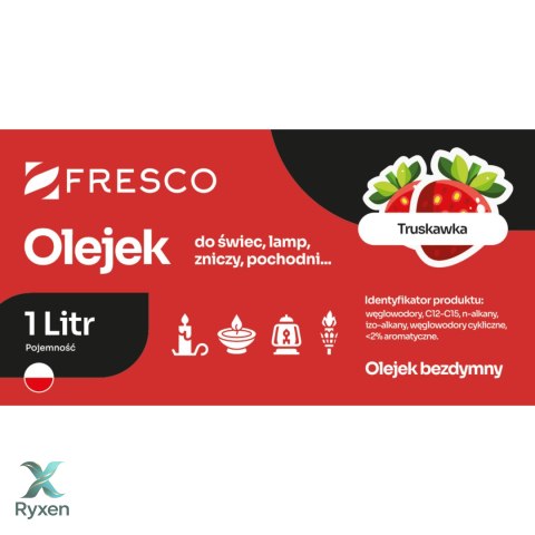 Paliwo olej do lamp, pochodni i świec 1,0L TRUSKAWKA AiG
