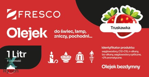 Paliwo olej do lamp, pochodni i świec 1,0L TRUSKAWKA AiG
