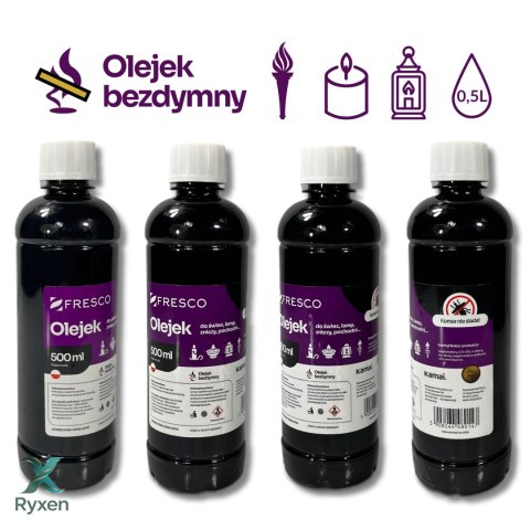 Paliwo olej do lamp, pochodni i świec 0,5L ANTYKOMAR AiG
