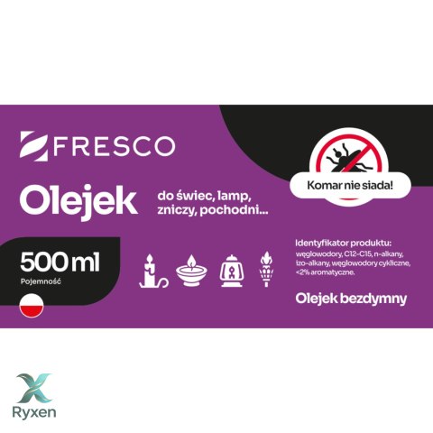Paliwo olej do lamp, pochodni i świec 0,5L ANTYKOMAR AiG