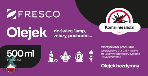Paliwo olej do lamp, pochodni i świec 0,5L ANTYKOMAR AiG