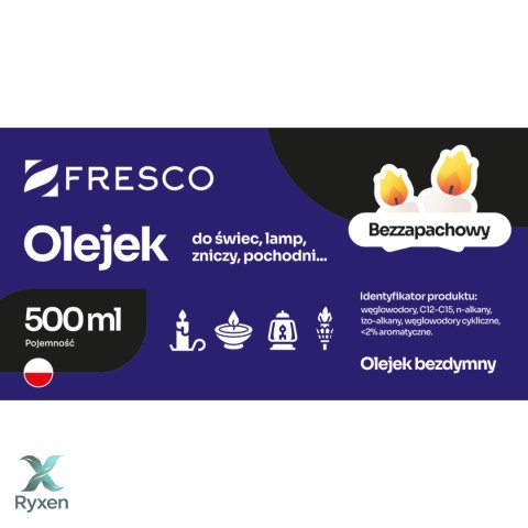Paliwo olej do lamp, pochodni i świec 0,5L BEZZAPACHOWY AiG