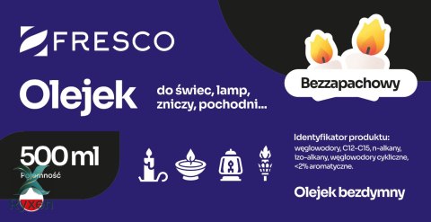 Paliwo olej do lamp, pochodni i świec 0,5L BEZZAPACHOWY AiG