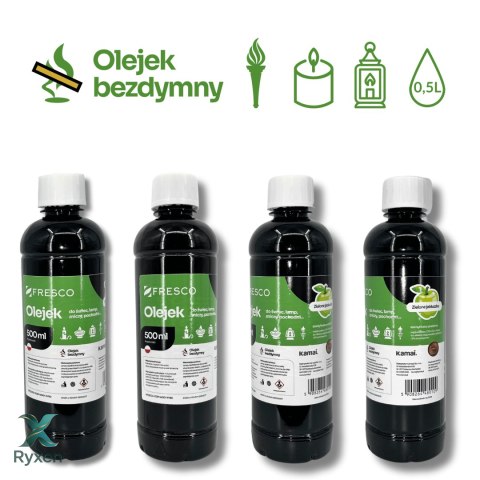 Paliwo olej do lamp, pochodni i świec 500ml JABŁKO Fresco