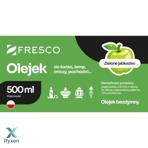 Paliwo olej do lamp, pochodni i świec 500ml JABŁKO Fresco