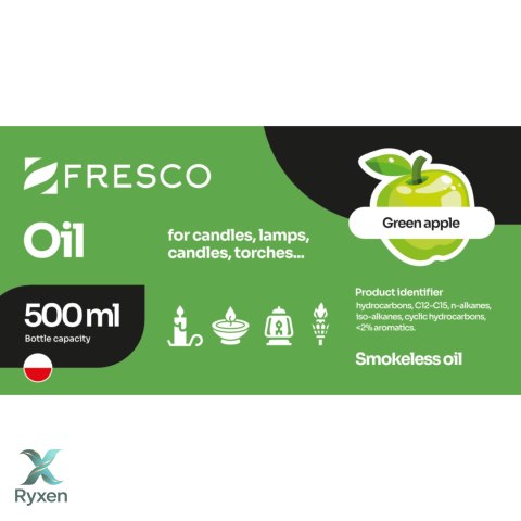 Paliwo olej do lamp, pochodni i świec 500ml JABŁKO Fresco