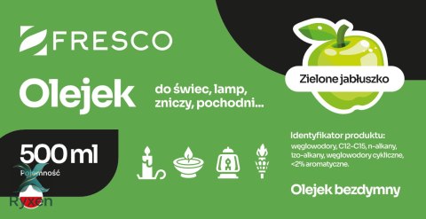 Paliwo olej do lamp, pochodni i świec 500ml JABŁKO Fresco