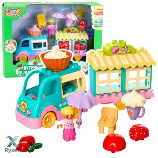 Auto Lodziarnia Z Napędem Figurka Dziewczynki Desery Klocki Zestaw LEAN TOYS