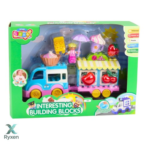 Auto Lodziarnia Z Napędem Figurka Dziewczynki Desery Klocki Zestaw LEAN TOYS