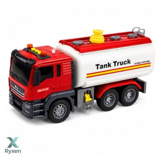 Ciężarówka Cysterna System Wodny Lanie Wody Z Węża Światła Dźwięki Czerwona LEAN TOYS