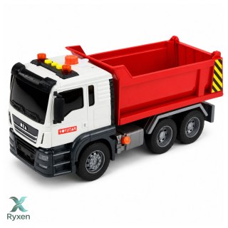 Ciężarówka Wywrotka Podnoszona Skrzynia Otwierana Światła Dźwięki Czerwona LEAN TOYS