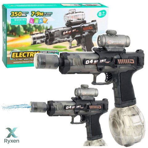 Elektryczny Karabin Pistolet Na Wodę Automatyczny Czarny Zasięg 7-9m 350 ml LEAN TOYS