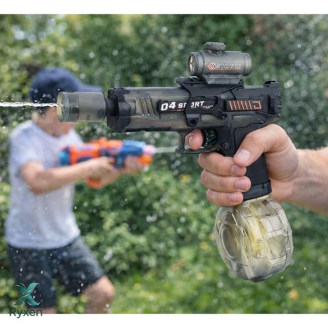 Elektryczny Karabin Pistolet Na Wodę Automatyczny Czarny Zasięg 7-9m 350 ml LEAN TOYS