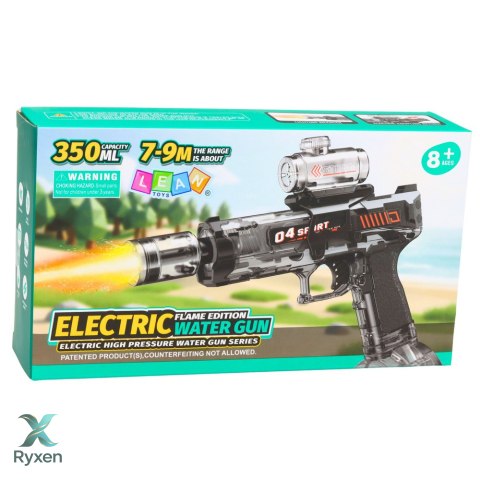 Elektryczny Karabin Pistolet Na Wodę Automatyczny Czarny Zasięg 7-9m 350 ml LEAN TOYS