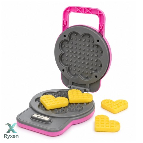 Gofrownica Dla Dzieci Gofry Zmieniające Kolor Światła Dźwięki Różowa LEAN TOYS